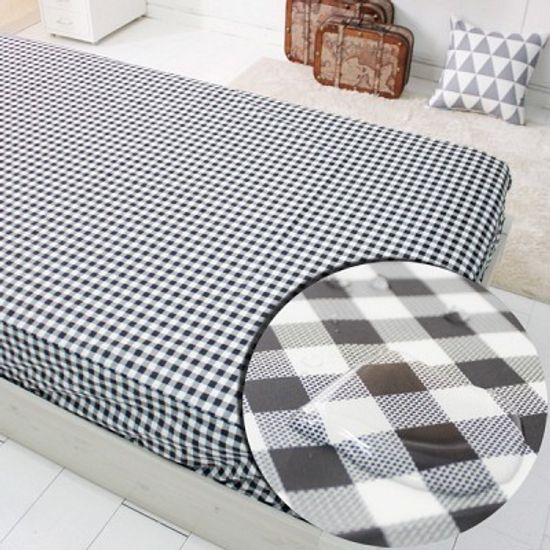 방수 매트커버 - 블랙체크