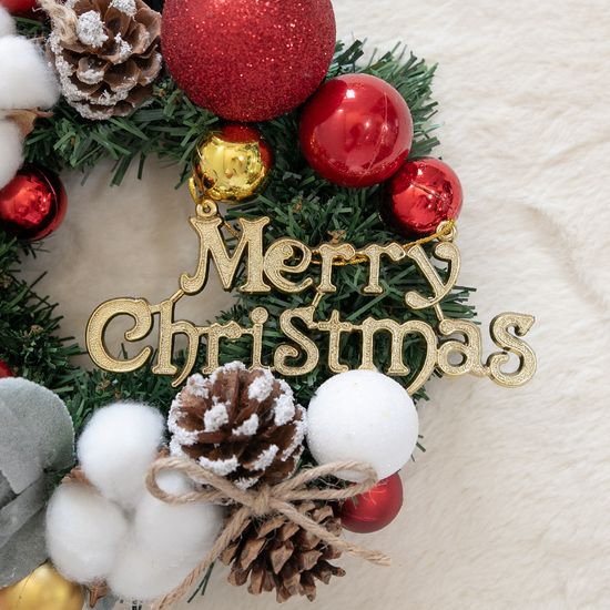 [1+1] 크리스마스 글자 트리 장식 엠보 골드 8x3cm