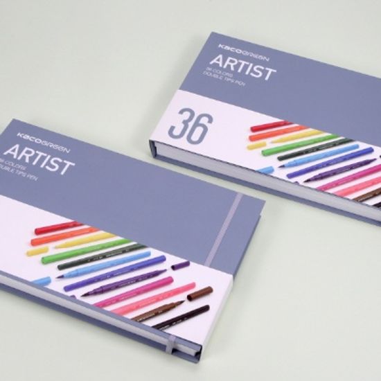 카코 KACO 캘리그라피 아티스트 36색 트윈펜 붓펜