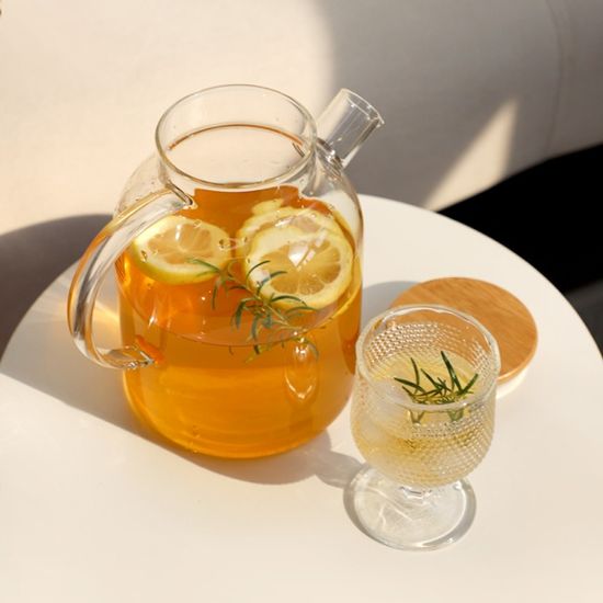 샘 우드 뚜껑 내열유리 티포트 1.8L