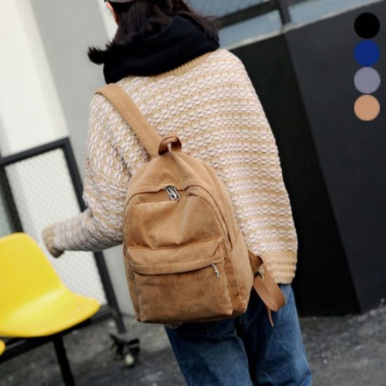 코듀로이 백팩 골덴 수납력 좋은 배낭 가방(WD9C1C0)