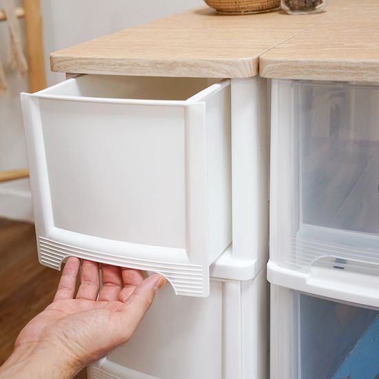 어반 우드상판 슬림 서랍장 6단 틈새 수납장 정리함