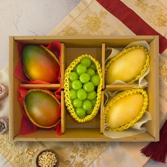 정담 과일선물세트(골드망고2+애플망고2+샤인머스켓1)