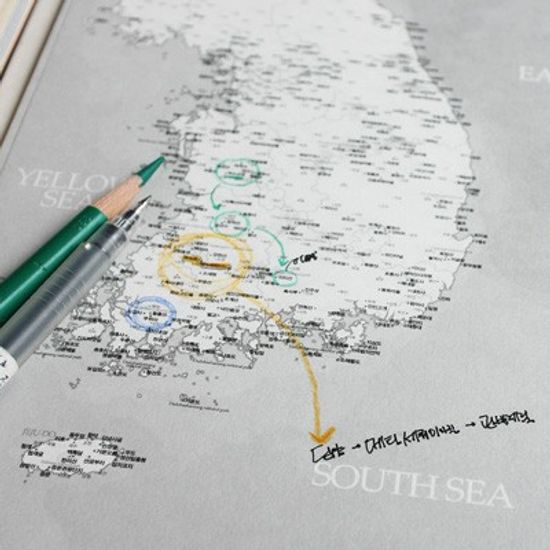 Korea Map Sketch