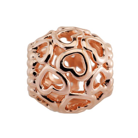 판도라 로즈 오픈웍 하츠 참 780964