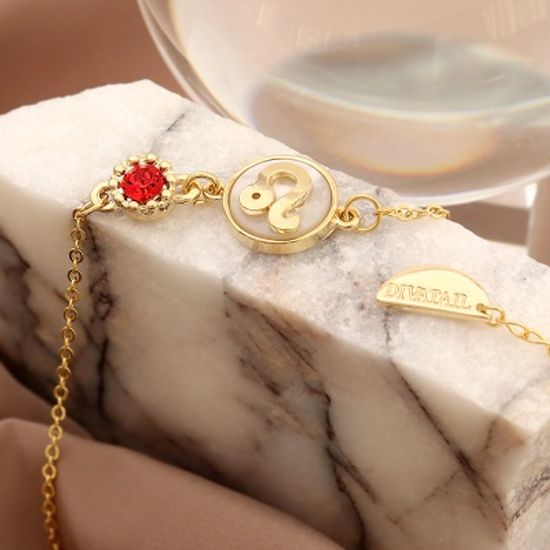 [선물포장]천연자개 탄생석 별자리 체인 팔찌