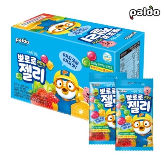 팔도 뽀로로 과일맛 젤리 53g 12개