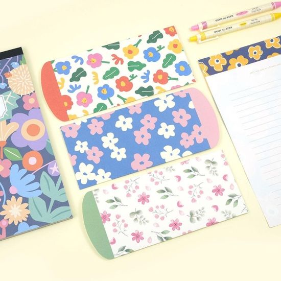 핑크풋 꽃길세로봉투세트