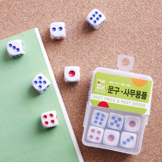 6p 고랑몰라 육면체 주사위 보드게임주사위(WBA5F35)