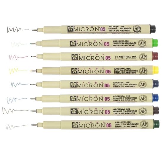 사쿠라 피그마 마이크론 0.45mm 8색세트 05