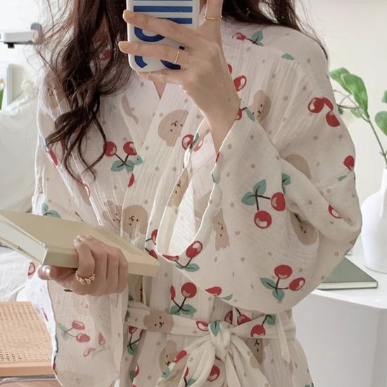 체리베어 로브 샤워가운