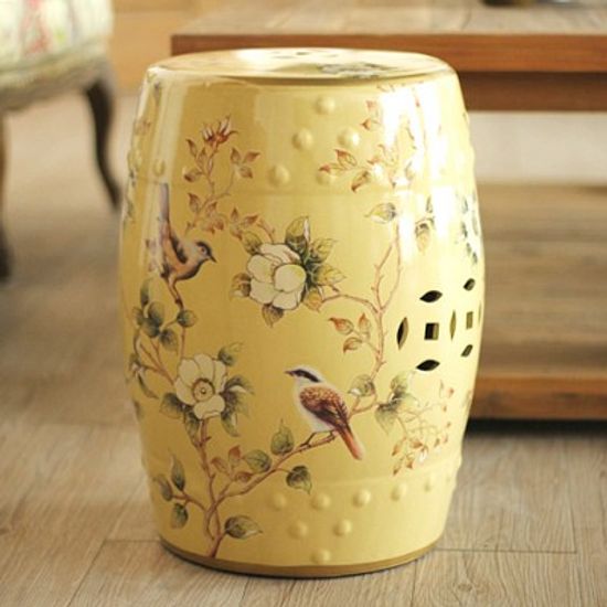 화조도 도자기 스툴(Poecelain Stool)