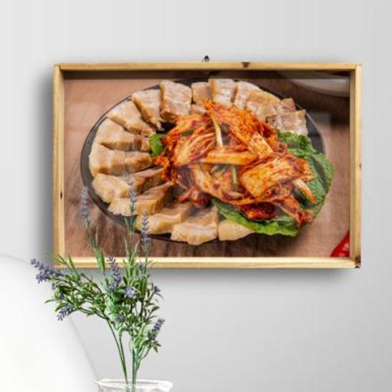 pd042-우드프레임액자_보쌈과겉절이(대형)