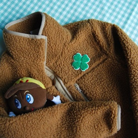 뽀글이 네잎클로버 자수 패치 와펜