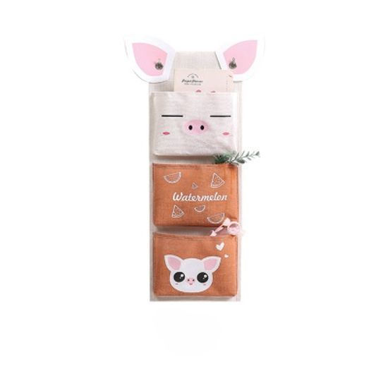 PH 동물 캐릭터 벽걸이 수납 월포켓 3포켓