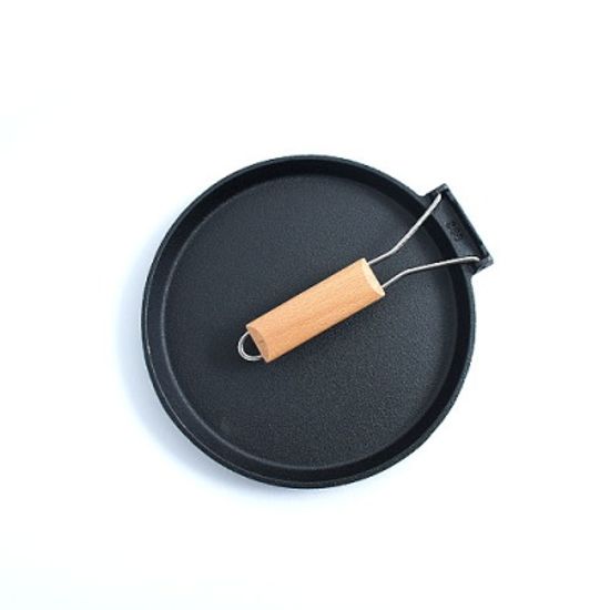 800도씨 접이식 무쇠 주물 시즈닝 원형팬