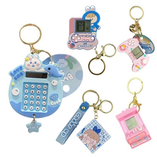 큐브 계산기 게임기 키링 열쇠고리 가방 장식 키홀더