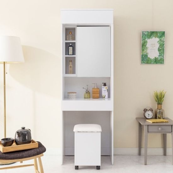 왓슨 수납 화장대 의자 소 이동식 방석의자 (착불)