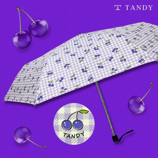 탠디 깅엄체리 3단 초경량 암막 우양산