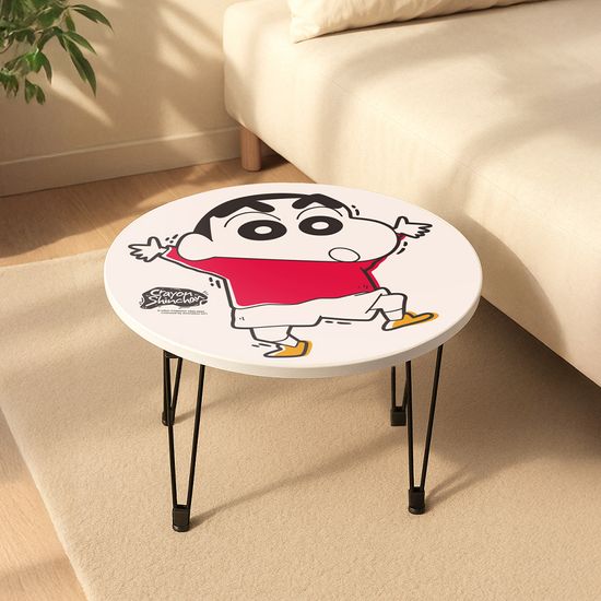 짱구 다용도 원형 접이식 테이블 (짱구/흰둥이) 