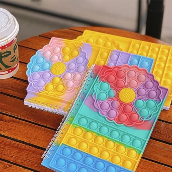 플라워 푸쉬팝 팝잇 스트링 노트 줄 유선 연습장 공책