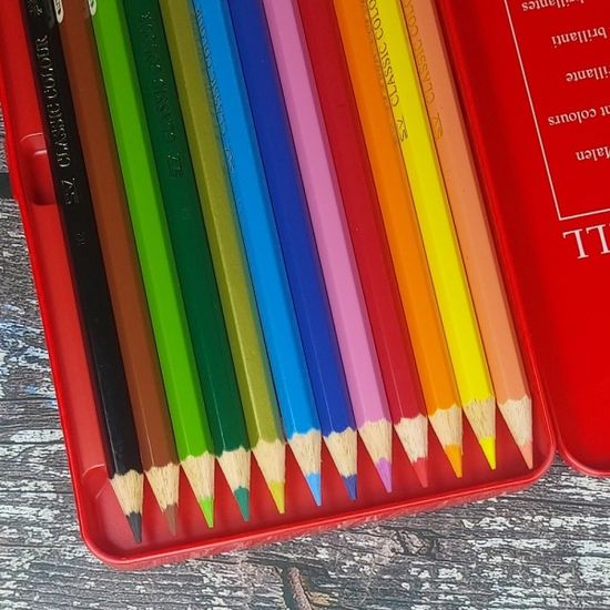 파버카스텔 유성색연필 틴(철제) 12색 115844