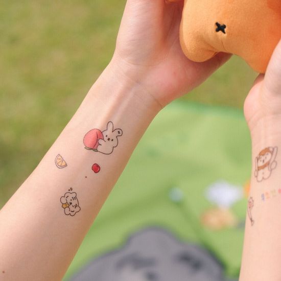 새콤달콤 뚱랑이와 친구들 타투스티커