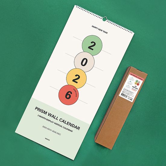 2026 프리즘 3단 벽걸이 달력 (대형 캘린더)
