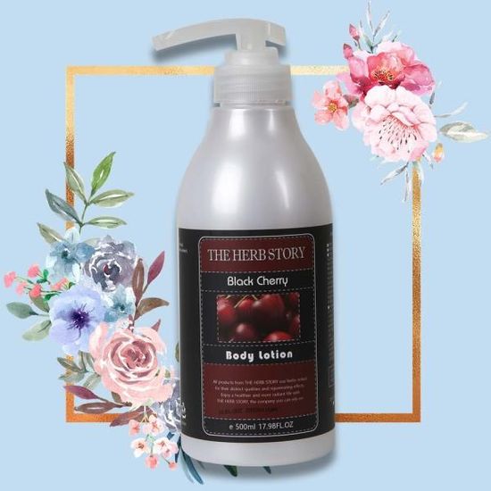 더허브스토리 보습 바디로션 블랙체리 500ml