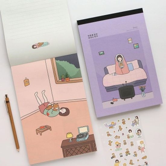핑크풋 보리야누나야패드편지지