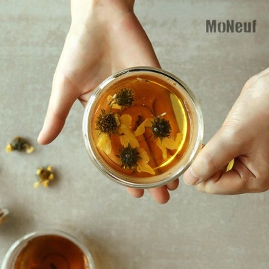 모네프 더블월 컬러 유리 머그 320ml