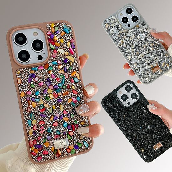 아이폰15 14 13 12 반짝이 스톤 데코덴 젤하드 케이스
