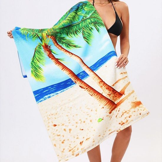 극세사 대형 비치타올 바디타월 야자수(WFFQT2I)