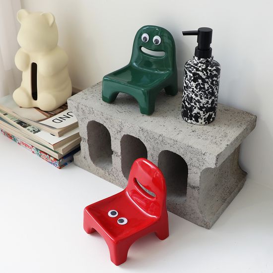 의자 세라믹 액세서리 차키 보관 소품트레이