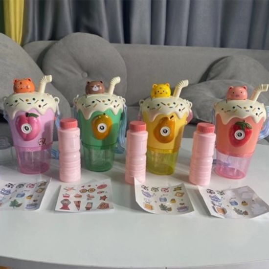 led 뮤직 동물 음료컵 비눗방울 버블 머신 데코스티커