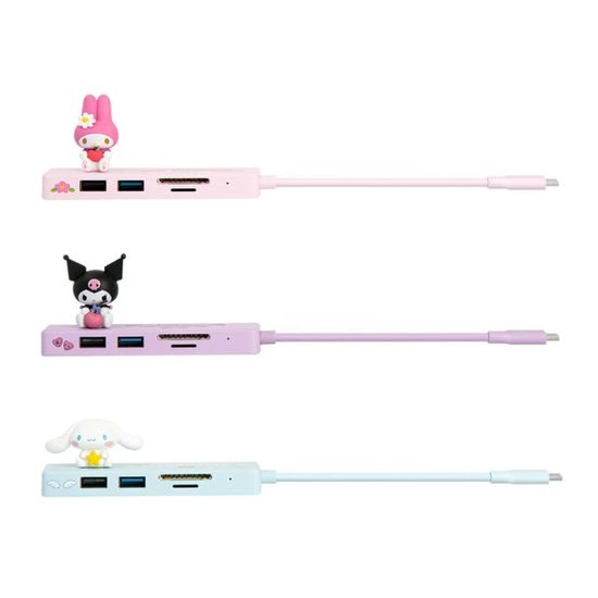 산리오 5in1 USB 멀티 허브 리더기