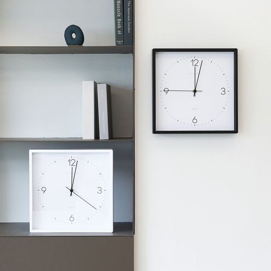 무아스 모던프레임 스퀘어 무소음 벽시계 거실시계