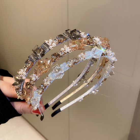 블링 예쁜 보석 큐빅 크리스탈 머리띠 얇은 헤어 밴드