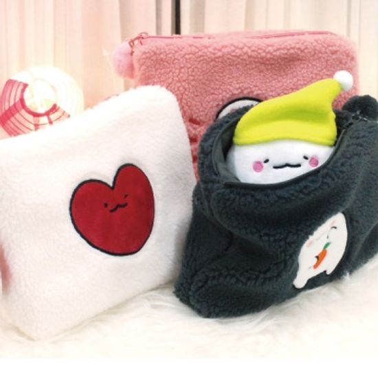 익명이 정품 캐릭터 뽀글이 파우치 한국캐릭터