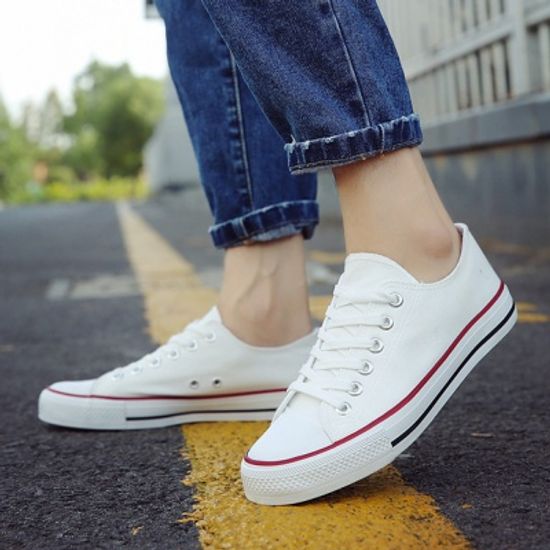 팀제이 남성 캔버스 운동화 250mm 천 스니커즈 화이트