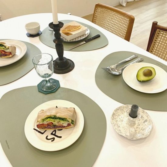 누보 테이블매트 가죽 방수 식탁매트 식탁인테리어