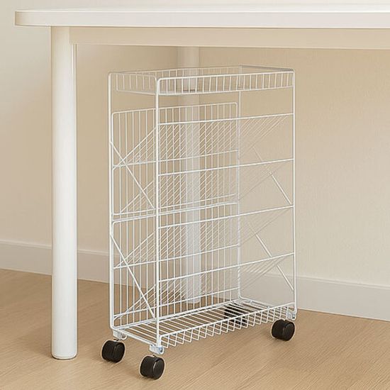 스틸 트롤리 이동식 책꽂이 매장공간활용 북카트 HTB1