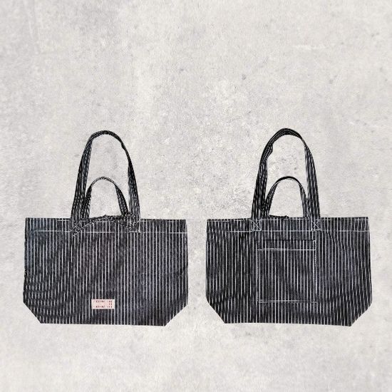Dual-Handle Stripe Bag