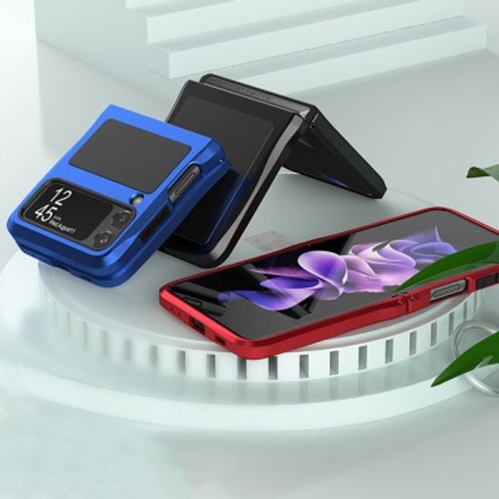 갤럭시Z플립3 심플 슬림핏 메탈릭 하드 휴대폰 케이스