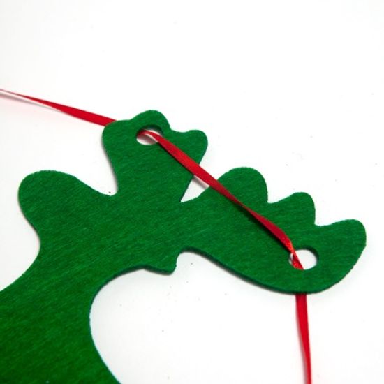 크리스마스 패브릭 가렌드(사슴)/성탄 트리장식 벽장