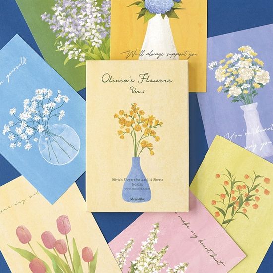 올리비아 플라워스 엽서 ver.1 12매 세트