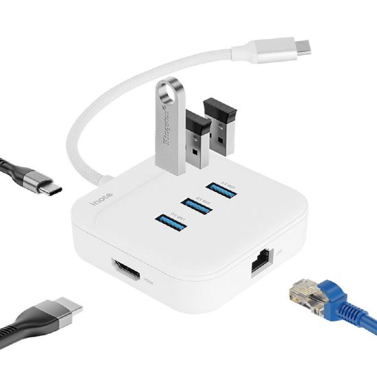 아이노트 6 in 1 멀티포트 USB 허브 CH60P