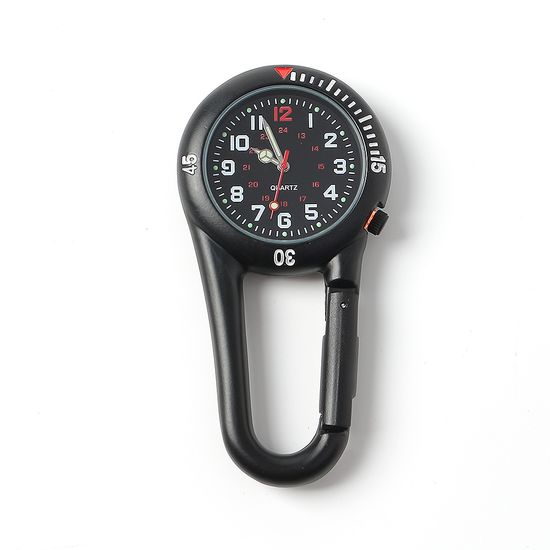 [아일렌]아웃도어 카라비너 야광 스포츠 시계(블랙/블