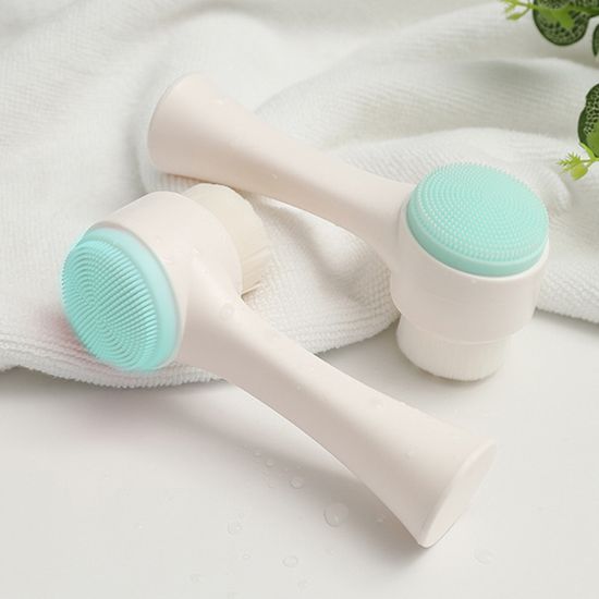 듀얼 초극세 모공 세안 클렌징 브러쉬 저자극 미세모