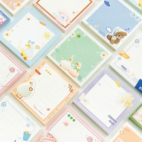 동물 카니발  귀여운 메모지 30매 다꾸배경지 떡메